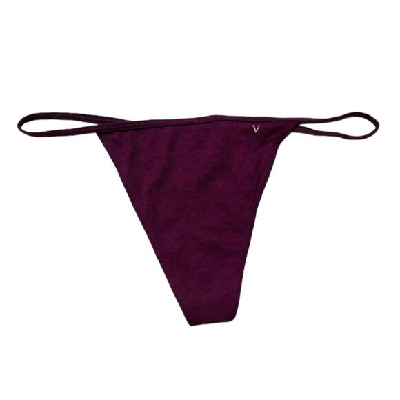Victoria’s Secret Stretch Cotton V-String Panty Kir Size Large - Picture 1 of 2